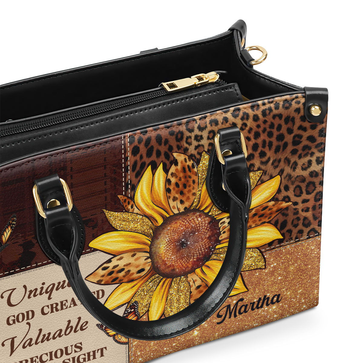 You Are God Created - Personalized Leather Handbag GMJSLB200011