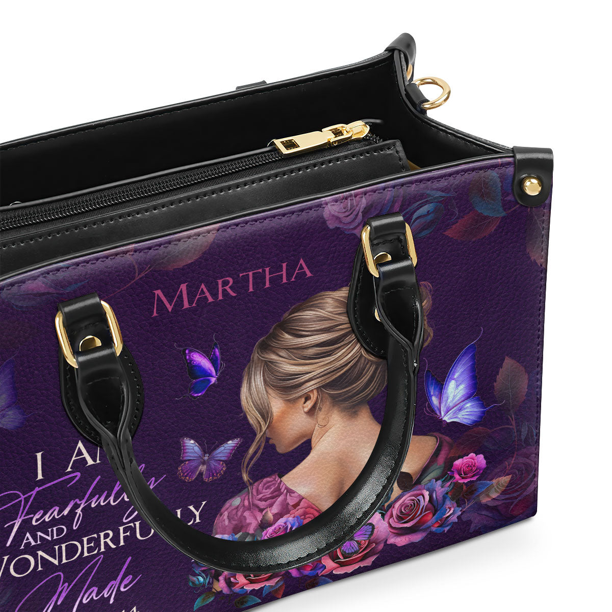 Fearfully and Wonderfully Made - Personalized Leather Handbag GMJSLB200024
