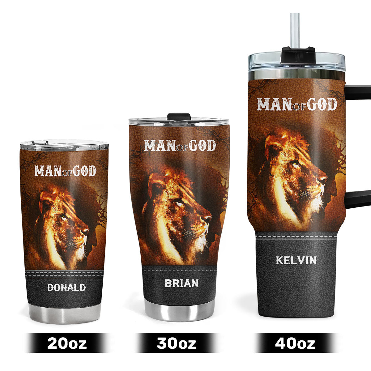 Man Of God - Personalized Stainless Steel Tumbler