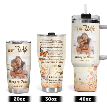 Sentimental Couple Gift - Personalized Stainless Steel Tumbler