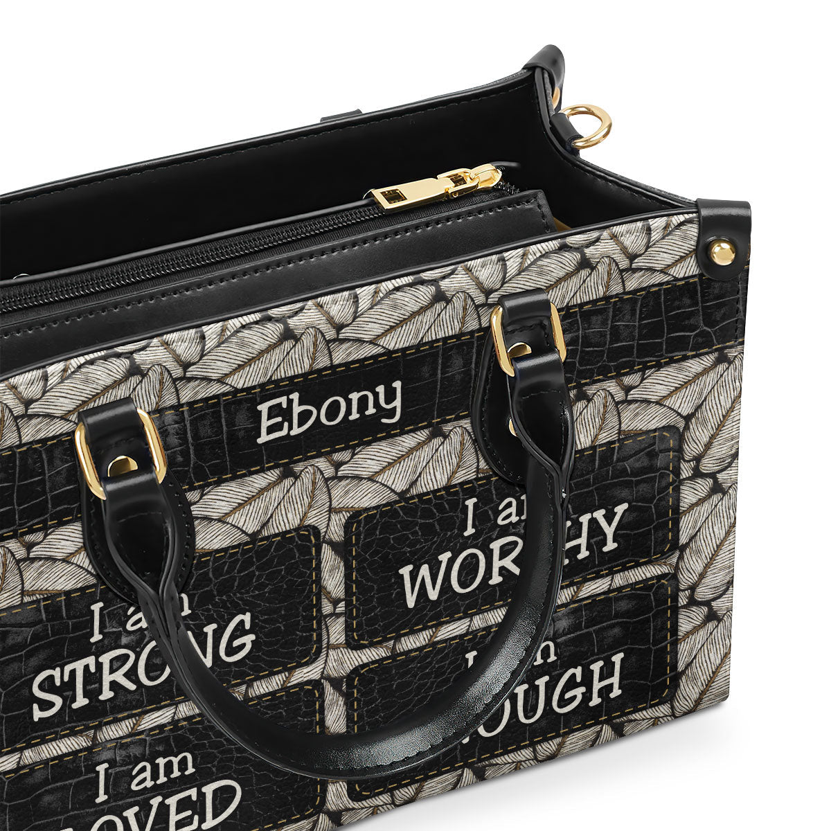Jesuspirit I Am Strong - Personalized Leather Handbag - Gift For Her GMJSLB200012