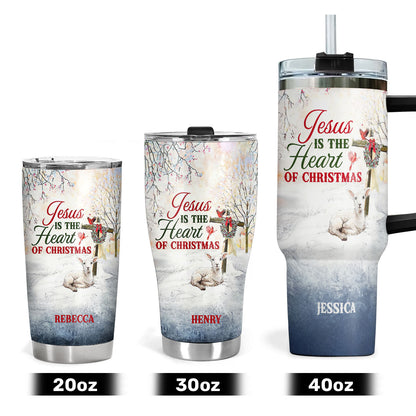 Jesus Is The Heart Of Christmas - Personalized Stainless Steel Tumbler