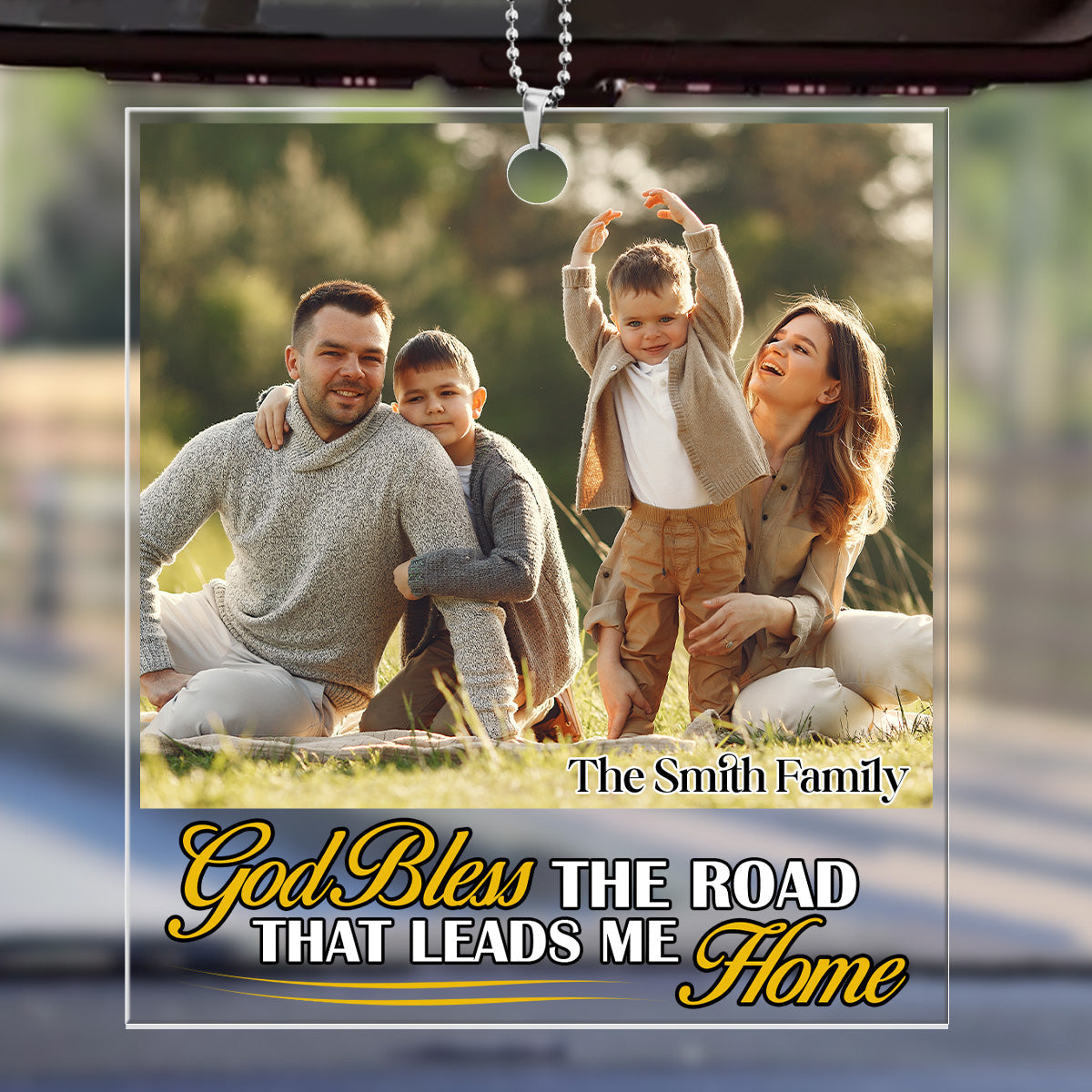 God Bless The Road That Leads Me Home - Personalized Car Ornament GOJS10288