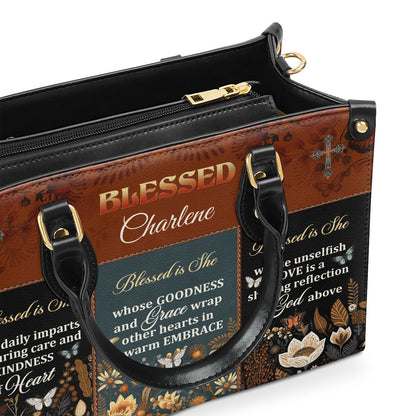 Blessed Is She - Personalized Leather Handbag - Gift for Women GMJSLB200017