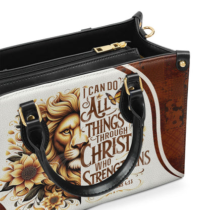 Faith Quote - Personalized Leather Handbag GMJSLB200027