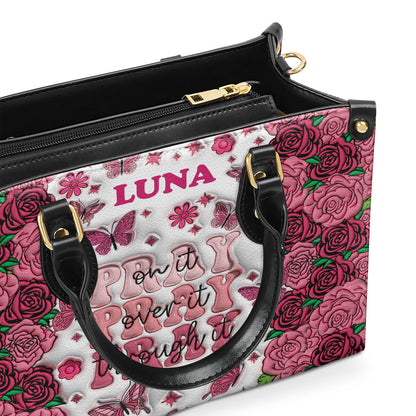 Faith Quote - Personalized Leather Handbag GMJSLB200100
