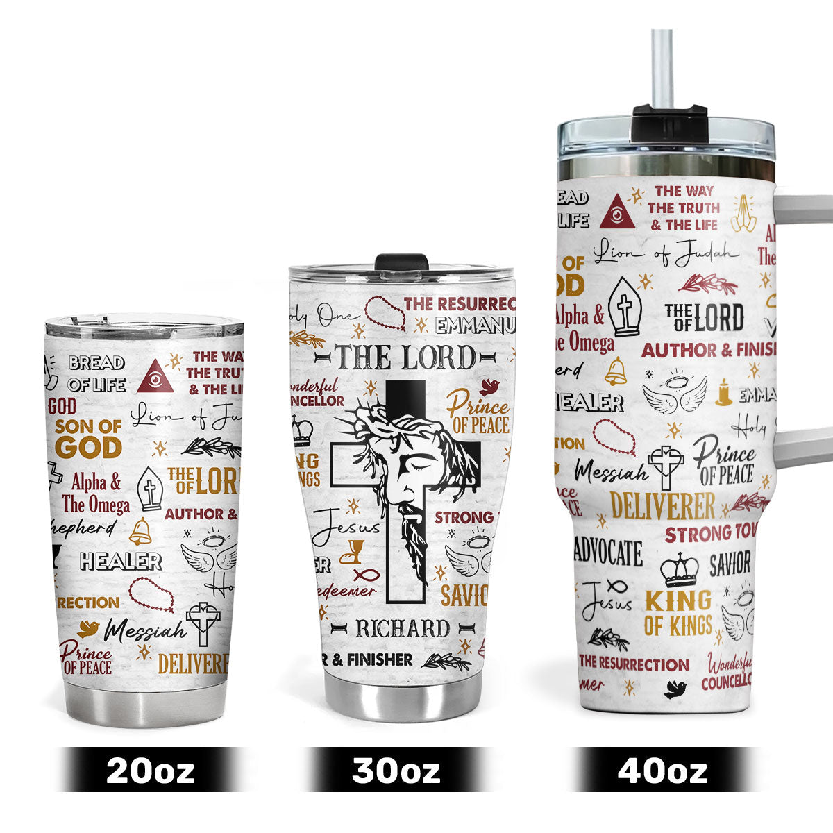 Jesus The Lord Of Lords - Personalized Tumbler - Faithful Drinkware