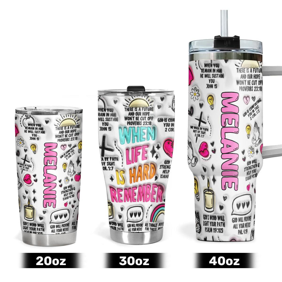When Life Is Hard - Personalized Stainless Steel Tumbler