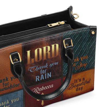 It's A Beautiful Day - Personalized Leather Handbag GMJSLB200024