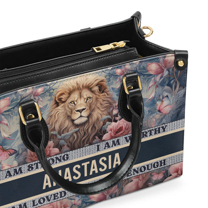 I Am Strong - Personalized Leather Handbag - Gift for Women GMJSLB200016