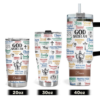 What God Says About You - Personalized Tumbler