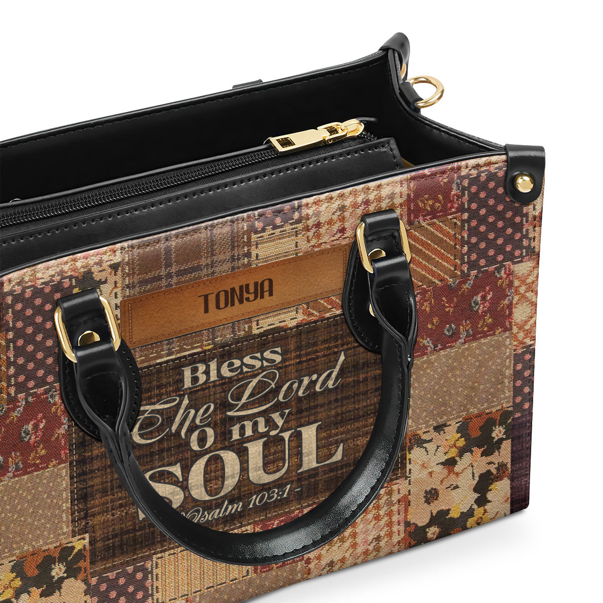 Bless The Lord My Soul - Personalized Leather Handbag GMJSLB200028