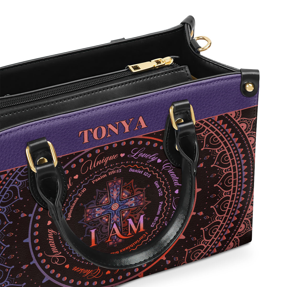 Jesuspirit I Am - Personalized Leather Handbag - Gift for Women GMJSLB200012