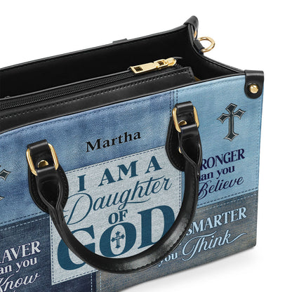 Daughter Of God - Leather Handbag - Personalized Gift for Daughter GMJSLB200016
