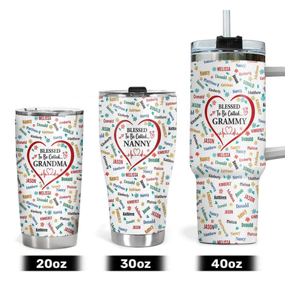 Blessed To Be Called Grandma - Personalized Stainless Steel Tumbler