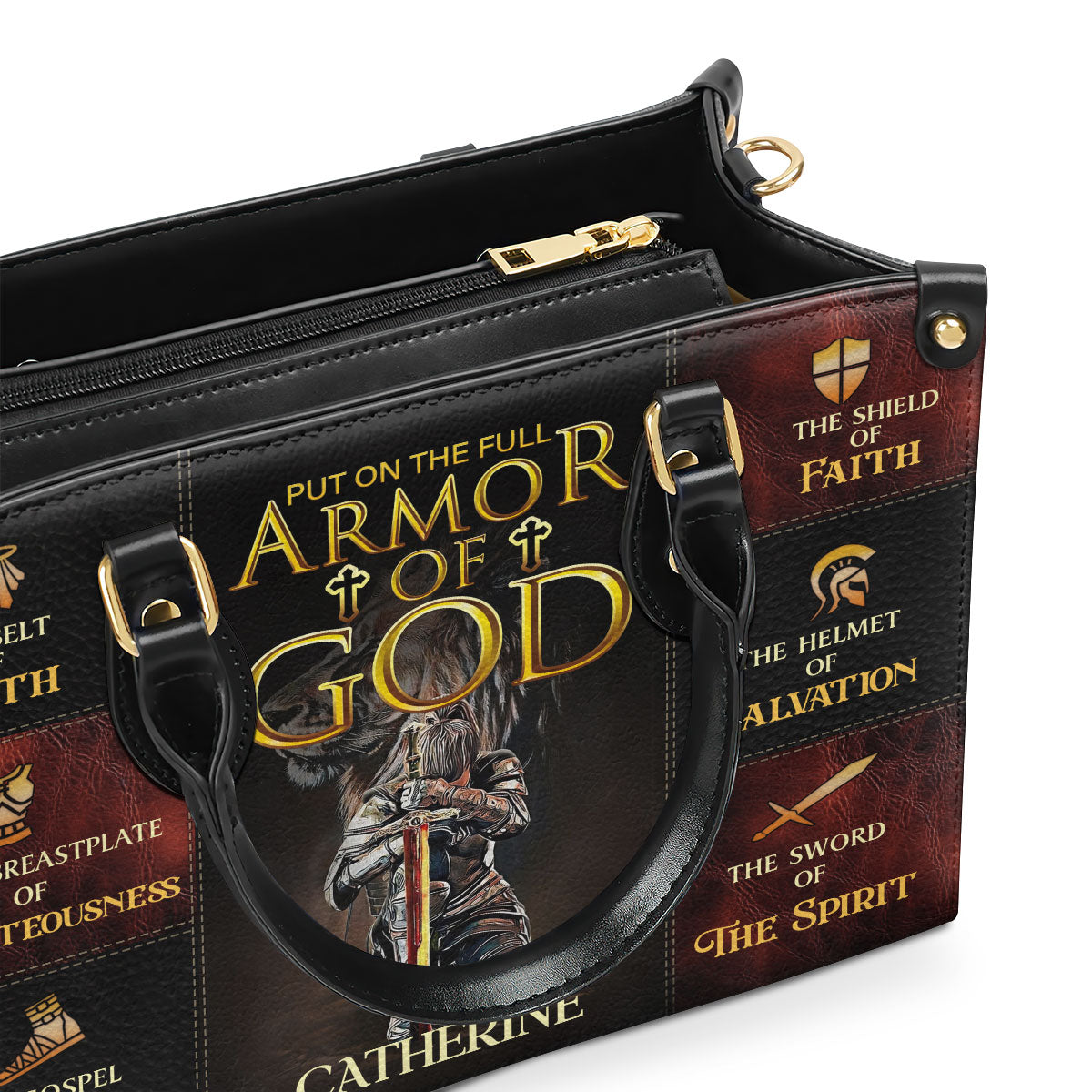 Armor of God - Personalized Leather Handbag - Gift for Women GMJSLB200015