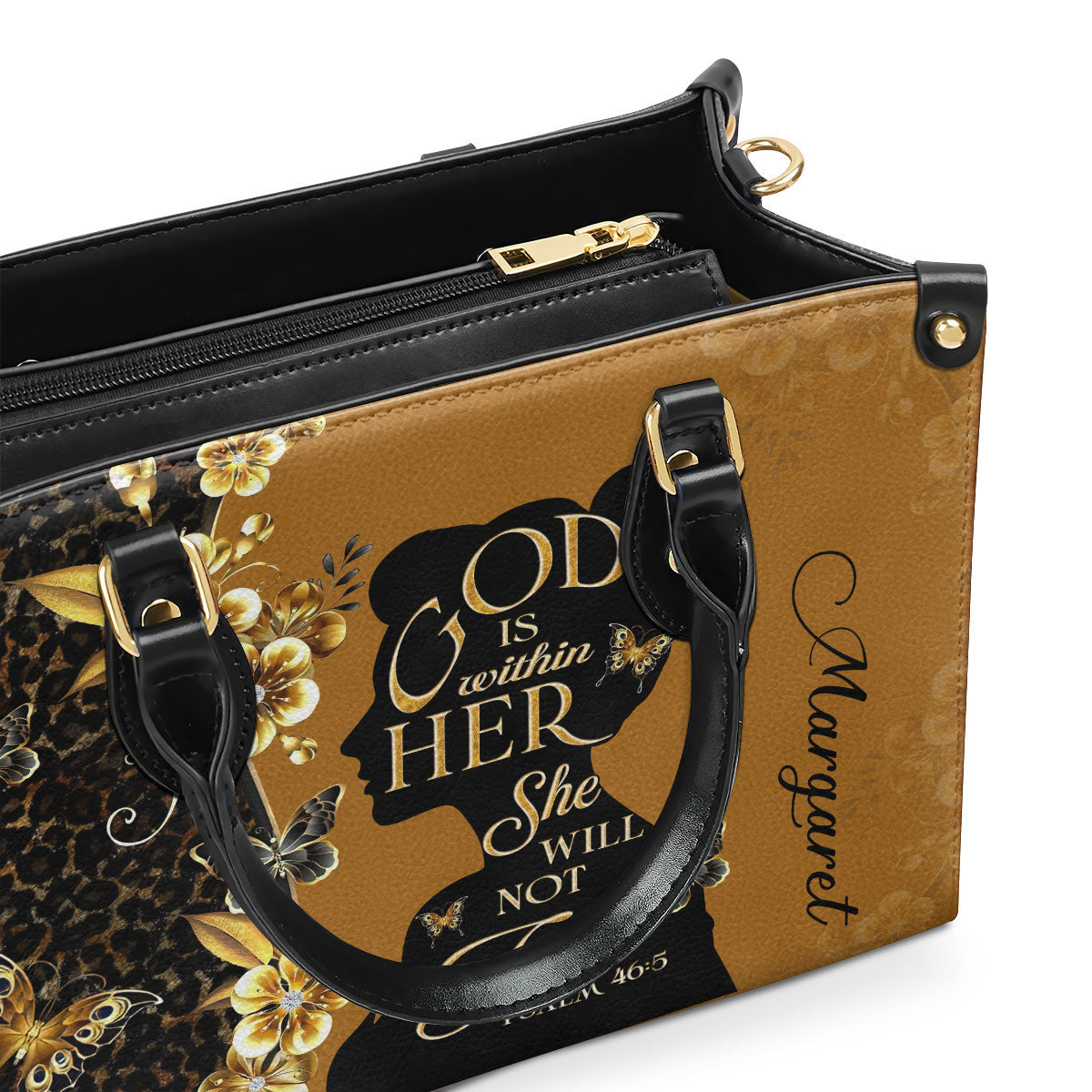 God Is Within Her - Personalized Leather Handbag GMJSLB200018