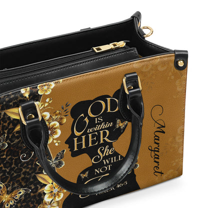 God Is Within Her - Personalized Leather Handbag GMJSLB200018