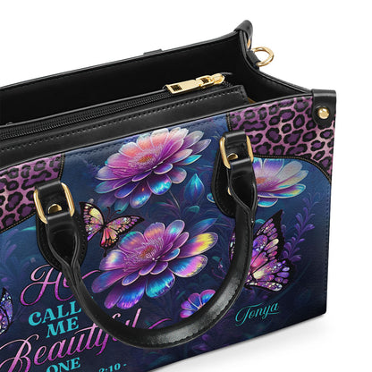 He Calls Me Beautiful One - Personalized Leather Handbag GMJSLB200022