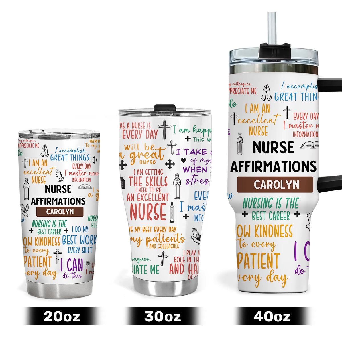Nurse Affirmations - Personalized Stainless Steel Tumbler