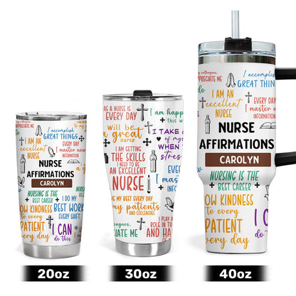 Nurse Affirmations - Personalized Stainless Steel Tumbler