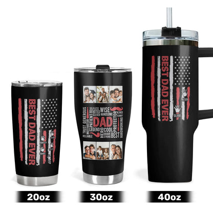 Dad Hero Handsome - Personalized Stainless Steel Tumbler