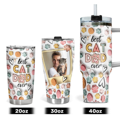 Best Cat Dad Ever - Personalized Stainless Steel Tumbler