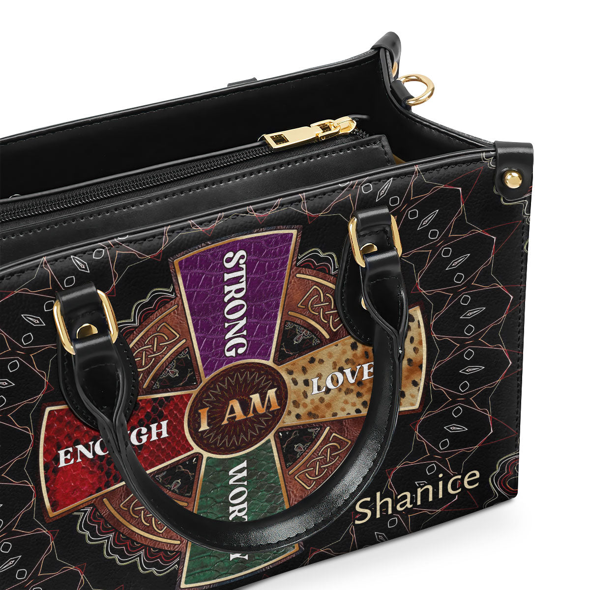 I Am Strong Loved - Personalized Leather Handbag - Gift for Women GMJSLB200014