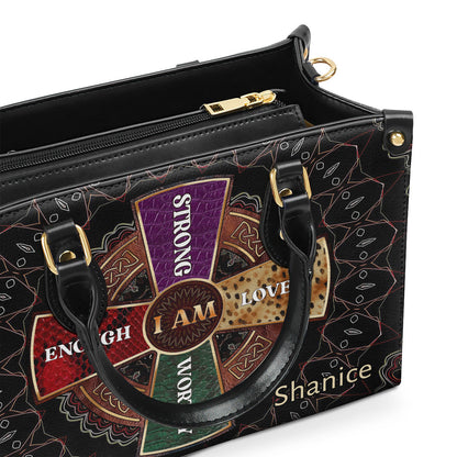 I Am Strong Loved - Personalized Leather Handbag - Gift for Women GMJSLB200014