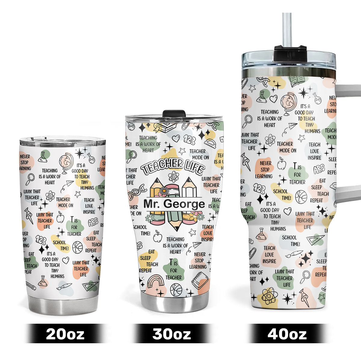 Teacher Life - Personalized Stainless Steel Tumbler 20oz