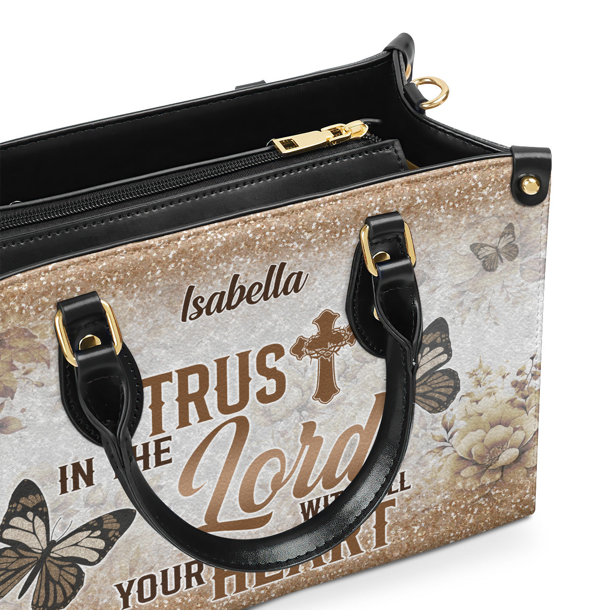 Trust In The Lord - Personalized Leather Handbag GMJSLB200021