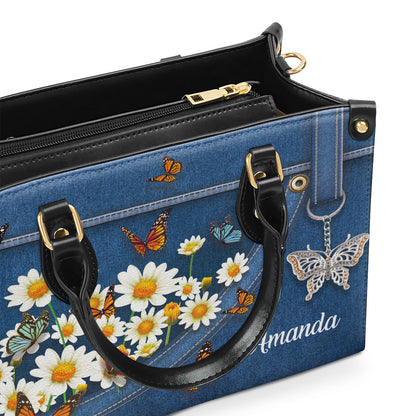 Faith Quote - Personalized Leather Handbag GMJSLB200092