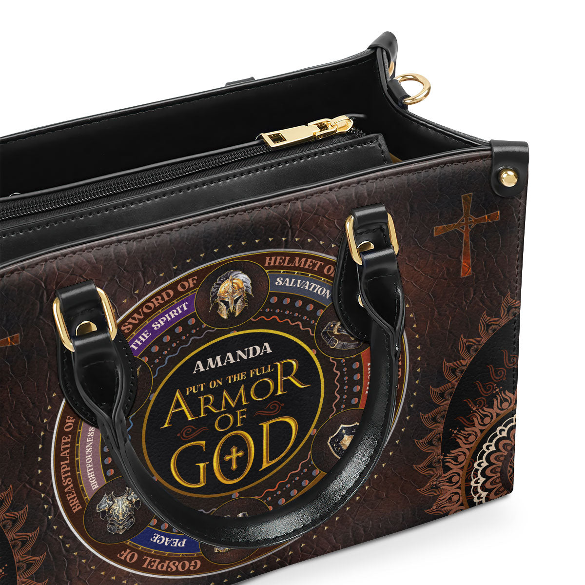 Armor Of God - Personalized Leather Handbag for Women GMJSLB200008