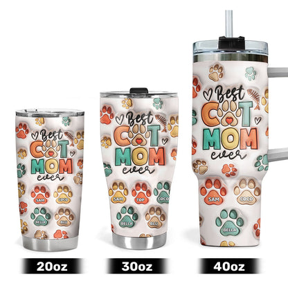 Best Cat Mom - Personalized Stainless Steel Tumbler
