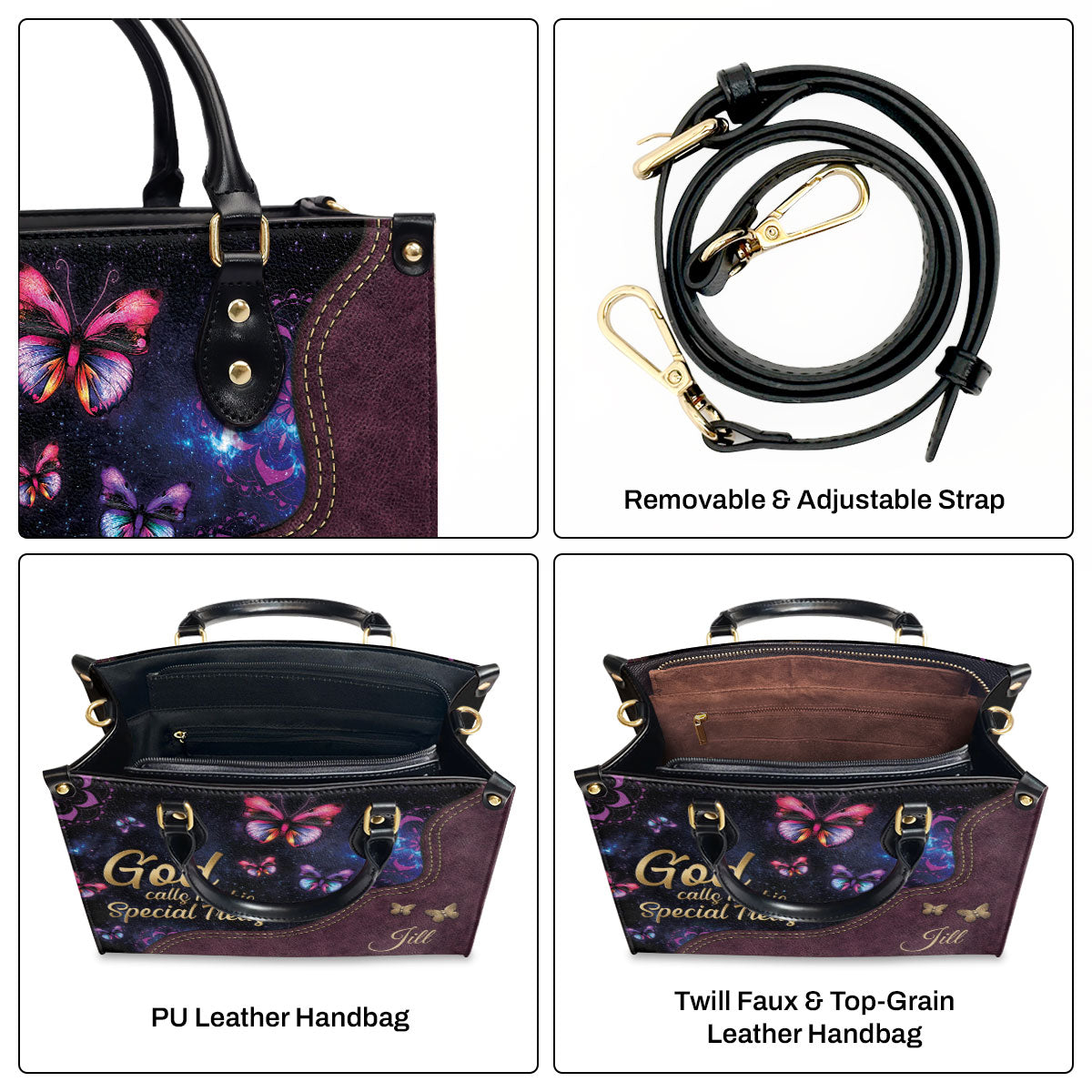 God Calls You His Treasure - Personalized Leather Handbag GMJSLB200083