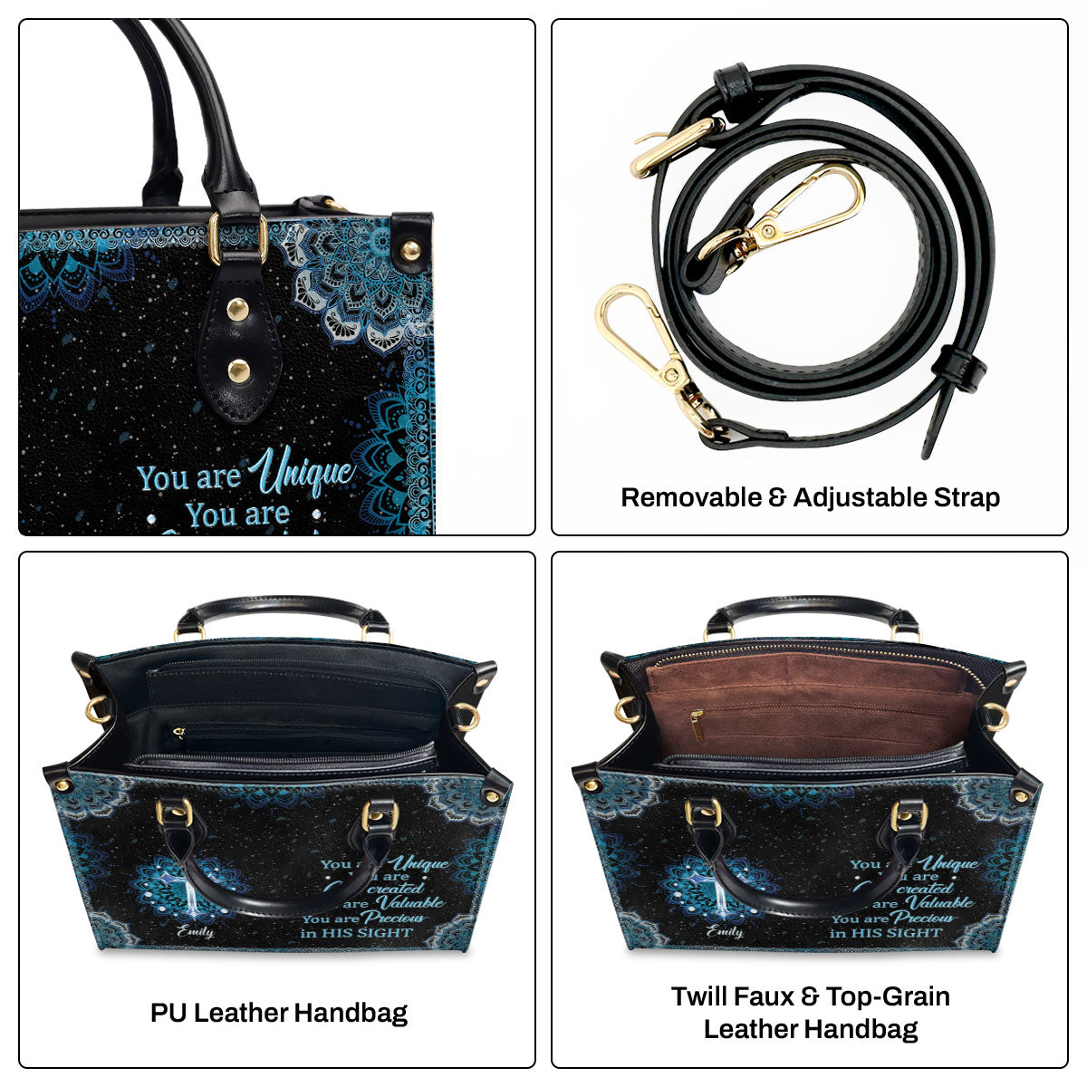 You Are Precious In His Sight - Personalized Leather Handbag GMJSLB200099