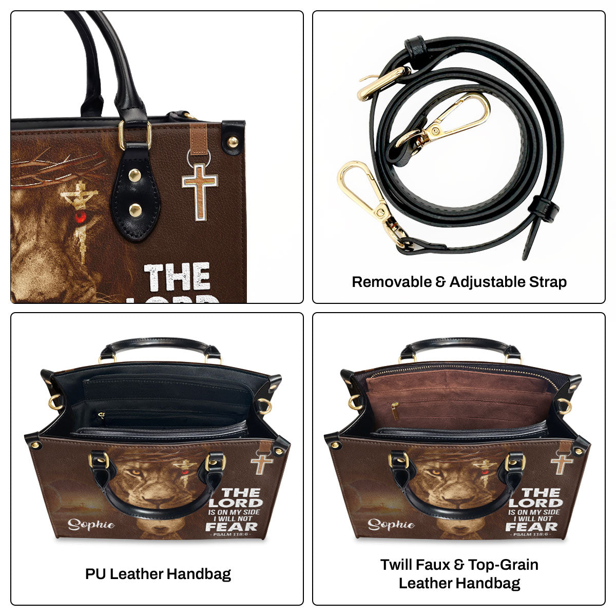 Faith-Inspired - Personalized Leather Handbag for Women GMJSLB200082