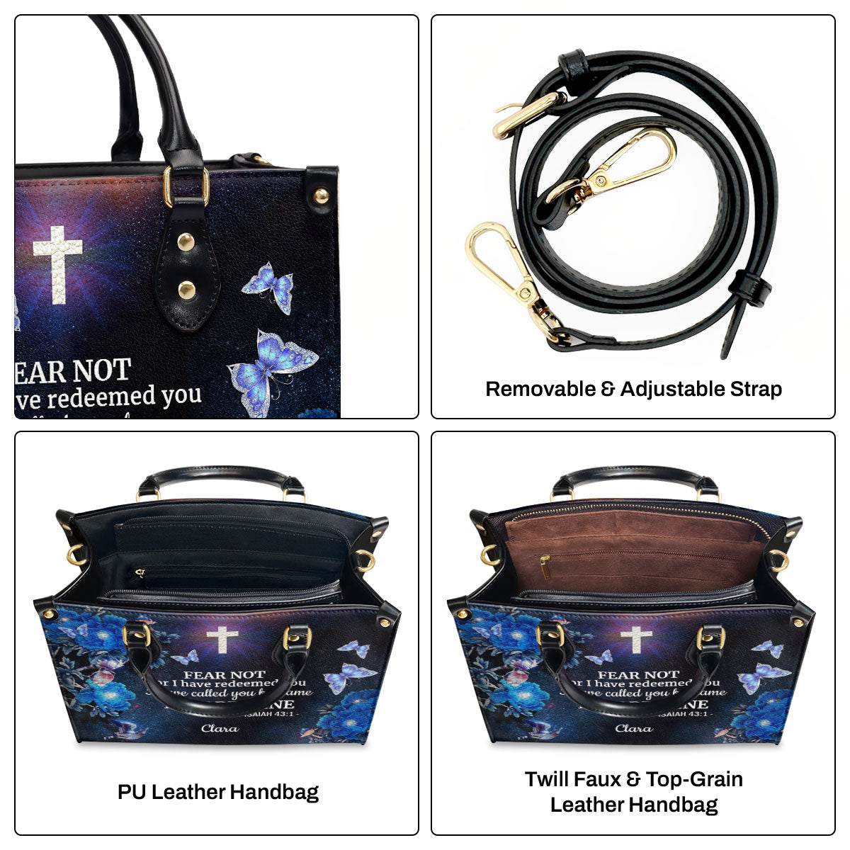 I Have Called You By Name - Personalized Leather Handbag GMJSLB200080