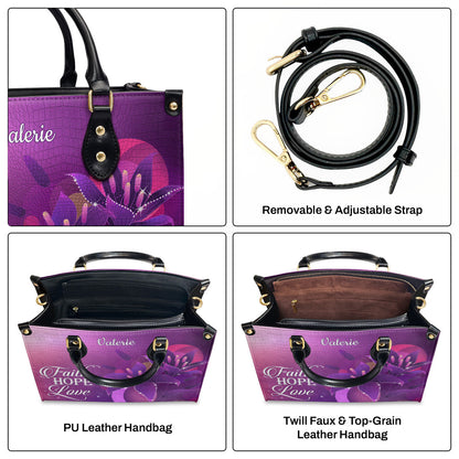 Faith, Hope, Love Handbag - Personalized Leather Bag for Women GMJSLB200105