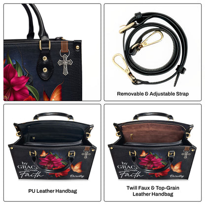 Faith-Based Quote - Personalized Leather Handbag GMJSLB200099