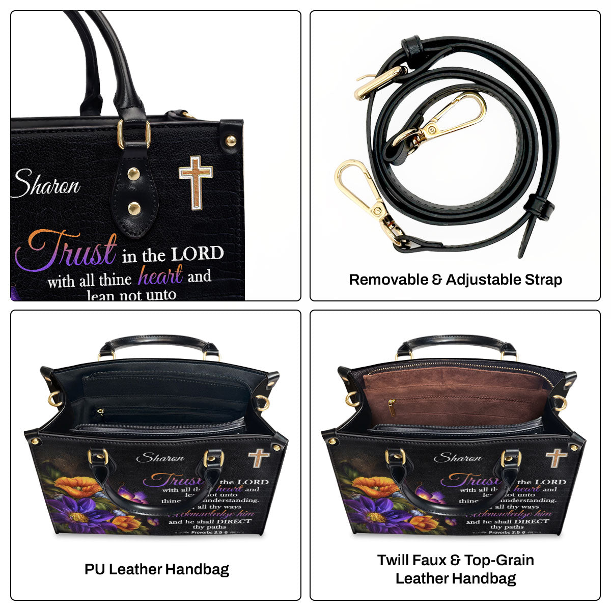 Trust in the Lord - Personalized Leather Handbag GMJSLB200099