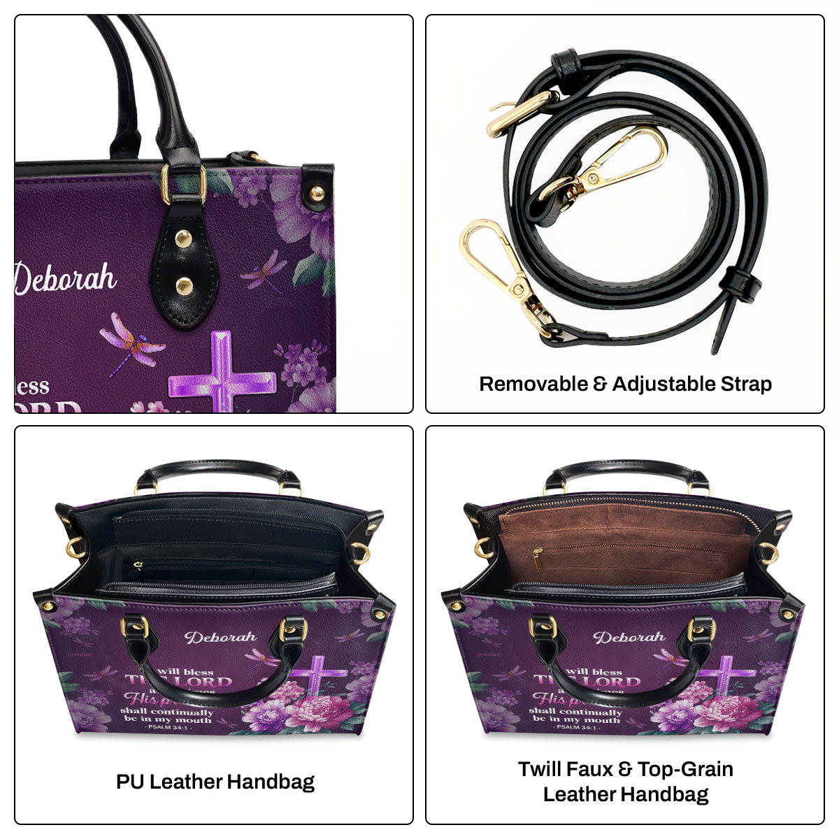 Faith Quote - Christian Leather Handbag GMJSLB200096