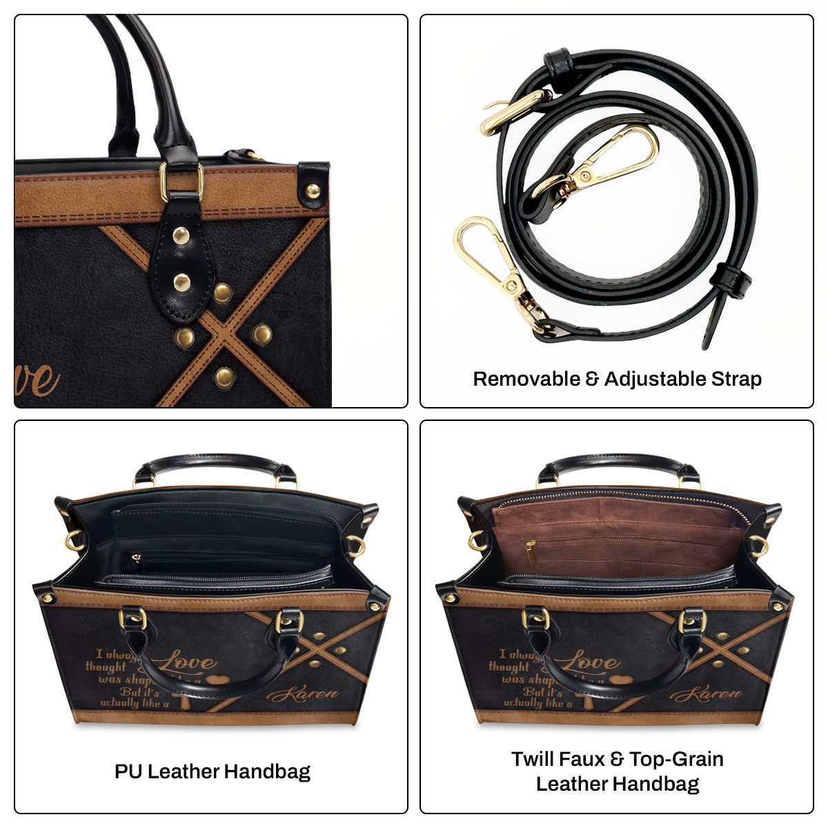 Faith-Inspired - Personalized Leather Handbag for Women GMJSLB200105