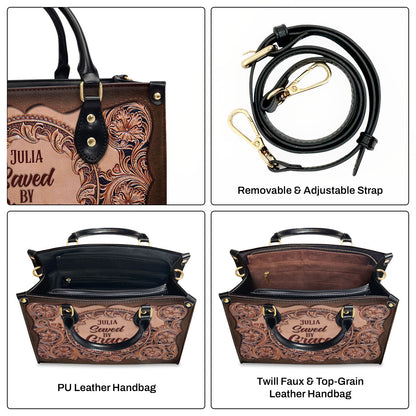 Saved By Grace - Personalized Leather Handbag - Gift For Her GMJSLB200087