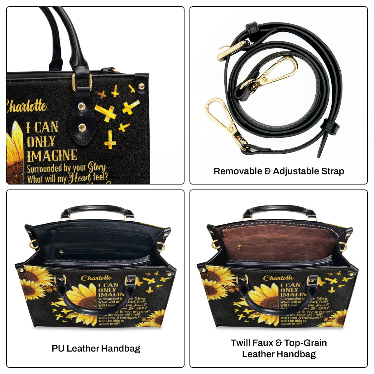 Faith-Inspired - Personalized Leather Handbag GMJSLB200093