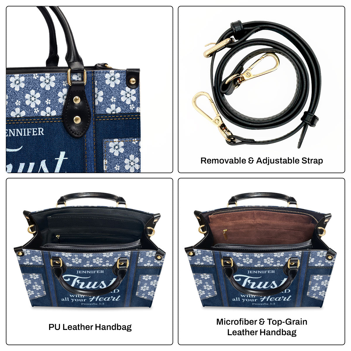 Trust in the Lord - Personalized Leather Handbag GMJSLB200098