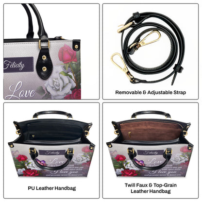 Love Is A Gift From God - Personalized Leather Handbag GMJSLB200060