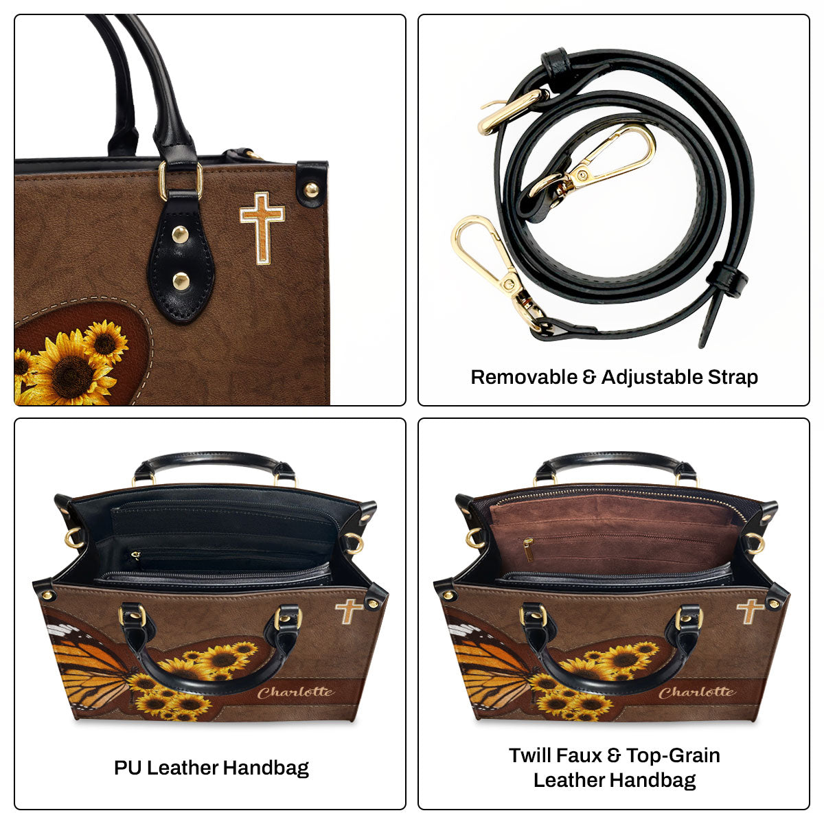 Faith-Inspired - Personalized Leather Handbag GMJSLB200076