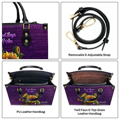 What God Says About You - Personalized Leather Handbag GMJSLB200057
