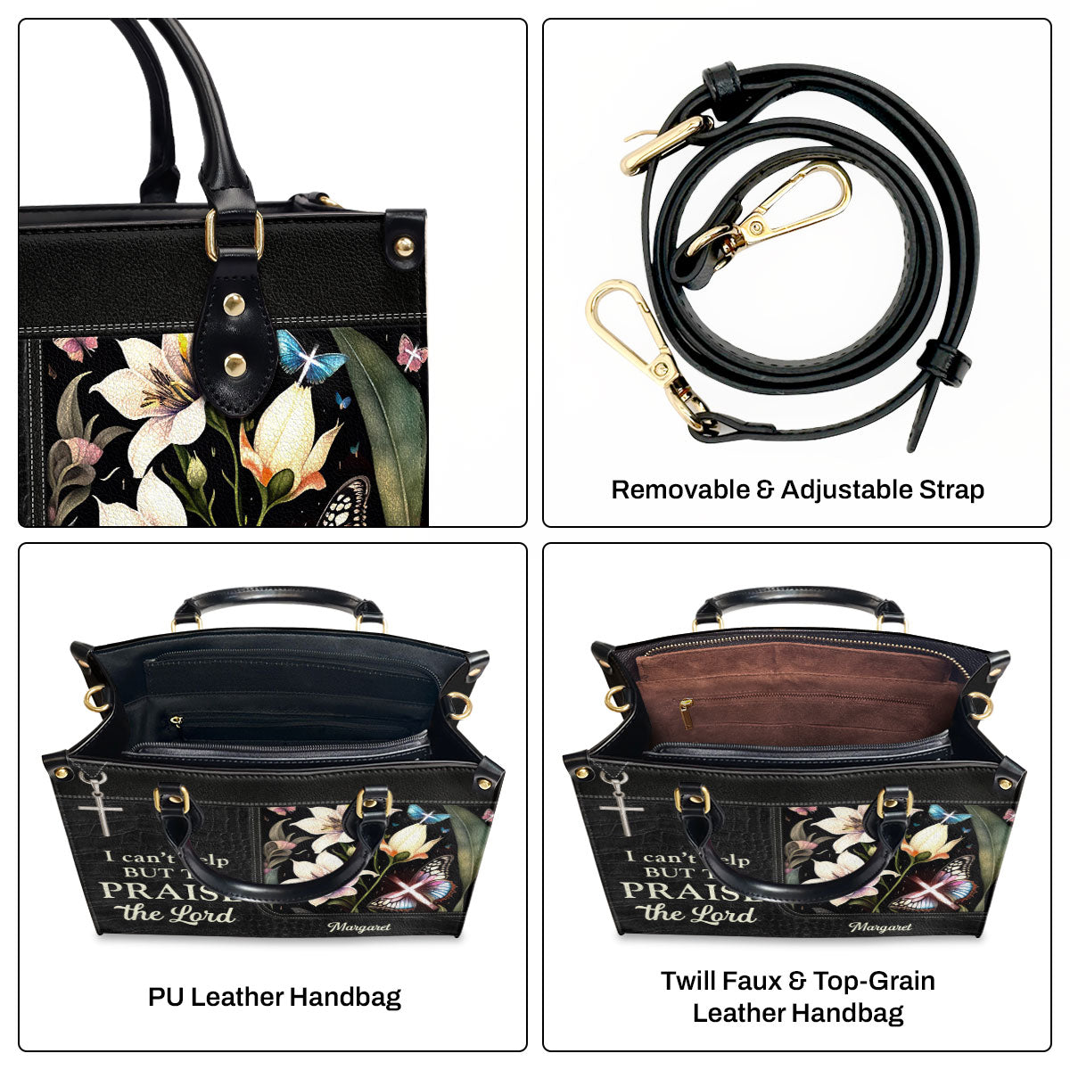 Christian Faith - Personalized Leather Handbag GMJSLB200044